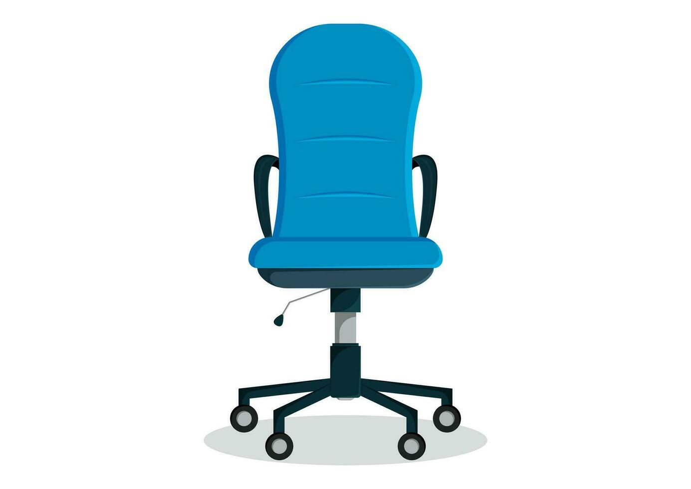 Blau schwenken Büro Stuhl Vektor eben Design isoliert auf Weiß Hintergrund