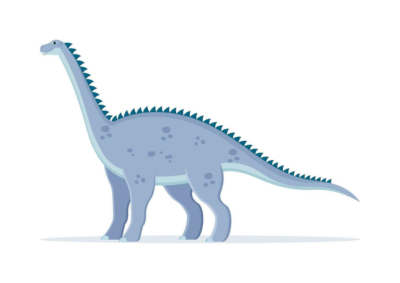 diplodocus dinosaurie tecknad serie karaktär vektor illustration