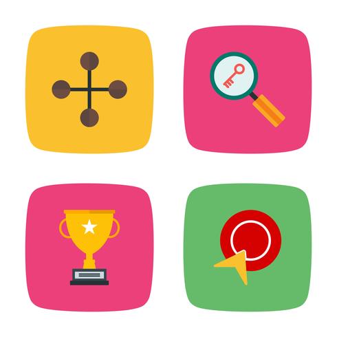 Satz von Vector SEO Search Engine Optimization Icons