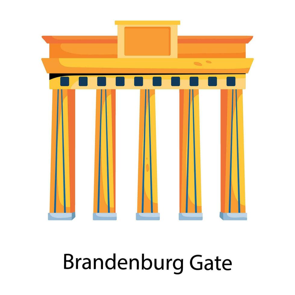 trendiges Brandenburger Tor vektor