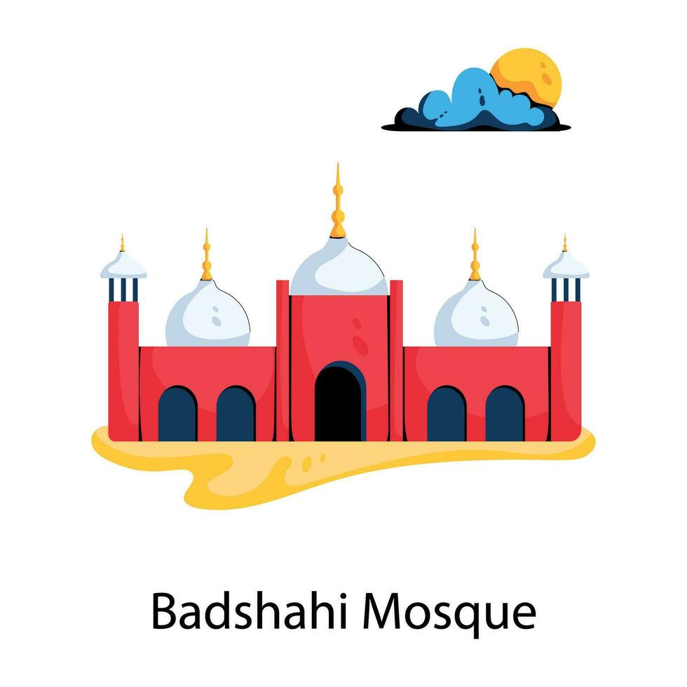 trendige Badshahi-Moschee vektor