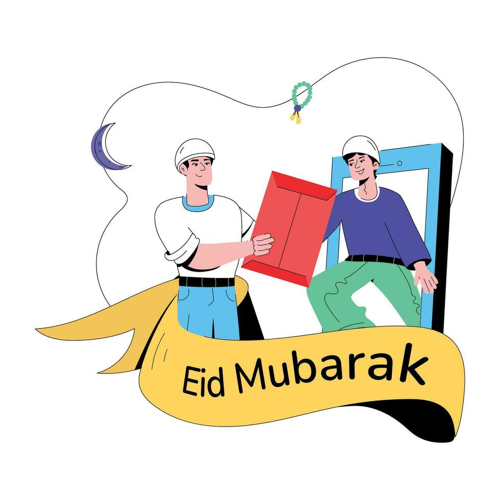 trendig eid mubarak vektor