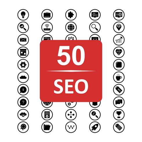 Satz von Vector SEO Search Engine Optimization Icons