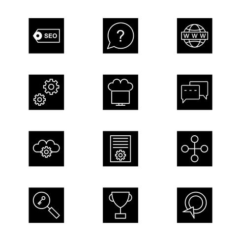 Satz von Vector SEO Search Engine Optimization Icons