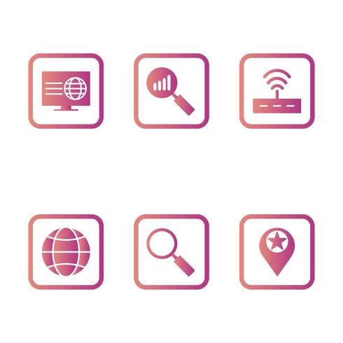 Satz von Vector SEO Search Engine Optimization Icons