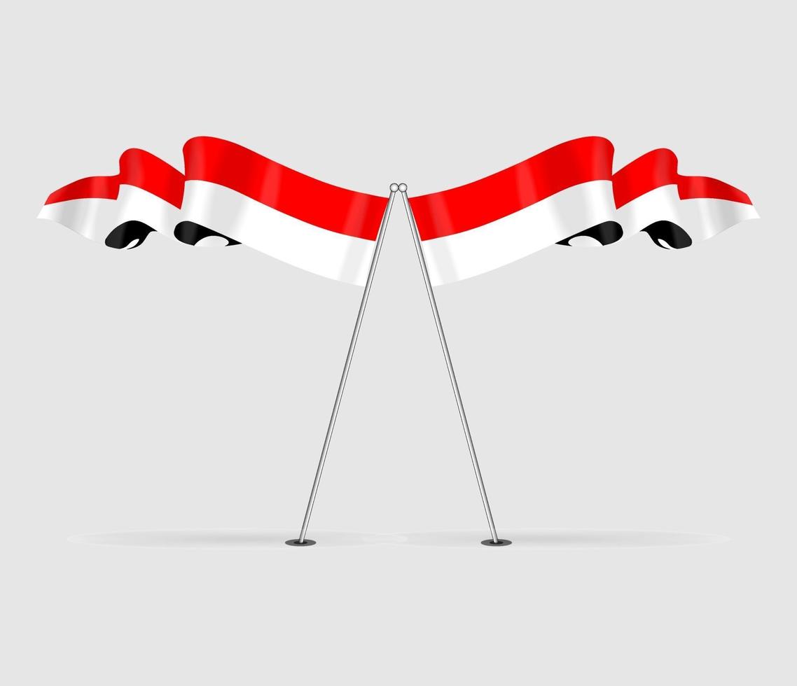indonesische nationalflagge rot und weiß abbildung vektor