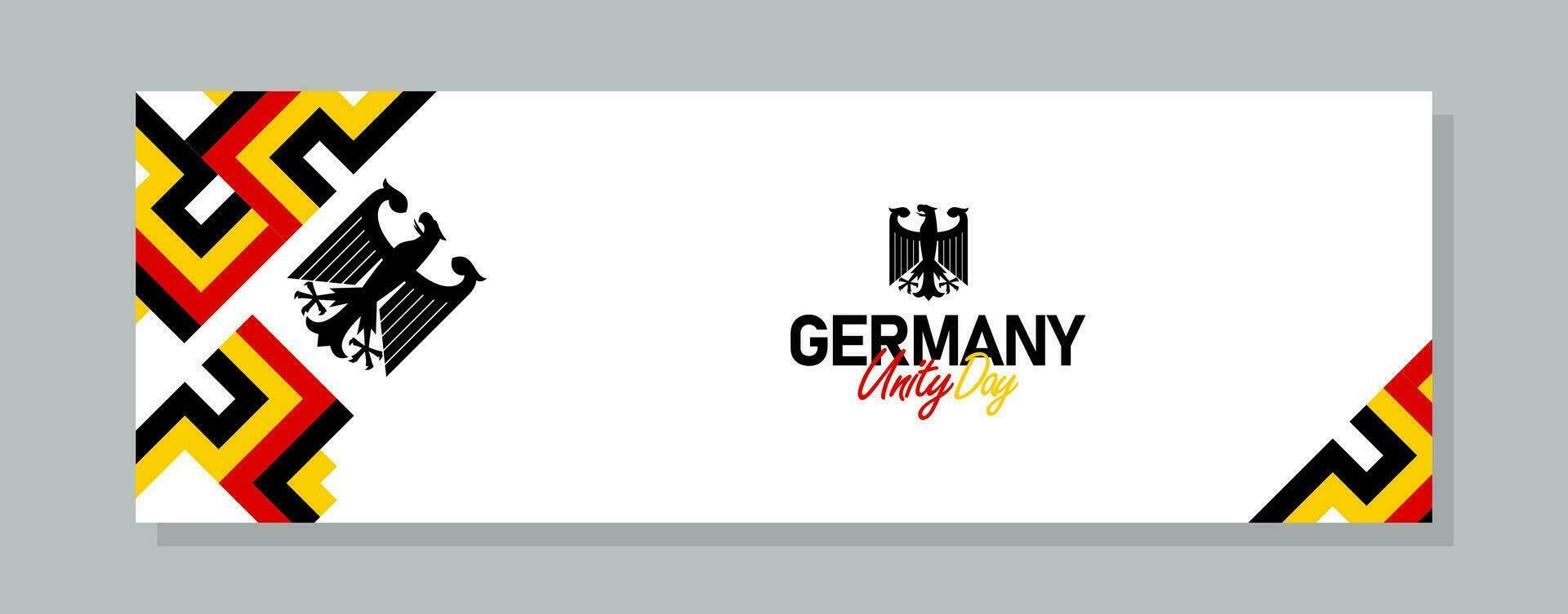 Deutschland glücklich Deutschland Unabhängigkeit Tag horizontal Banner Design Vektor Illustration