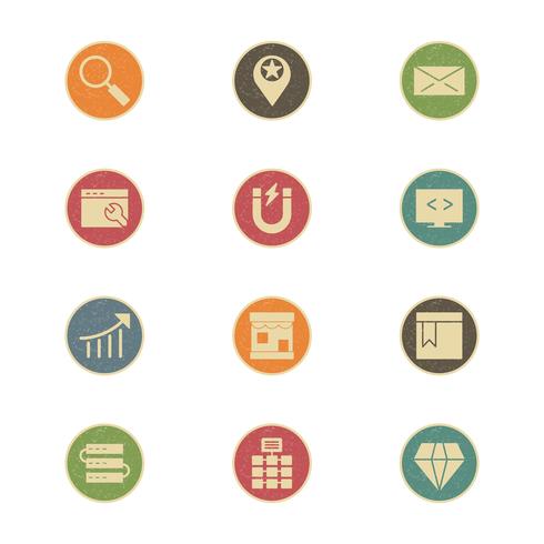 Satz von Vector SEO Search Engine Optimization Icons