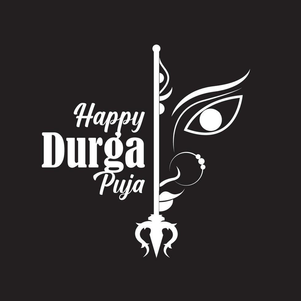 glücklich Durga Puja Hintergrund Design vektor