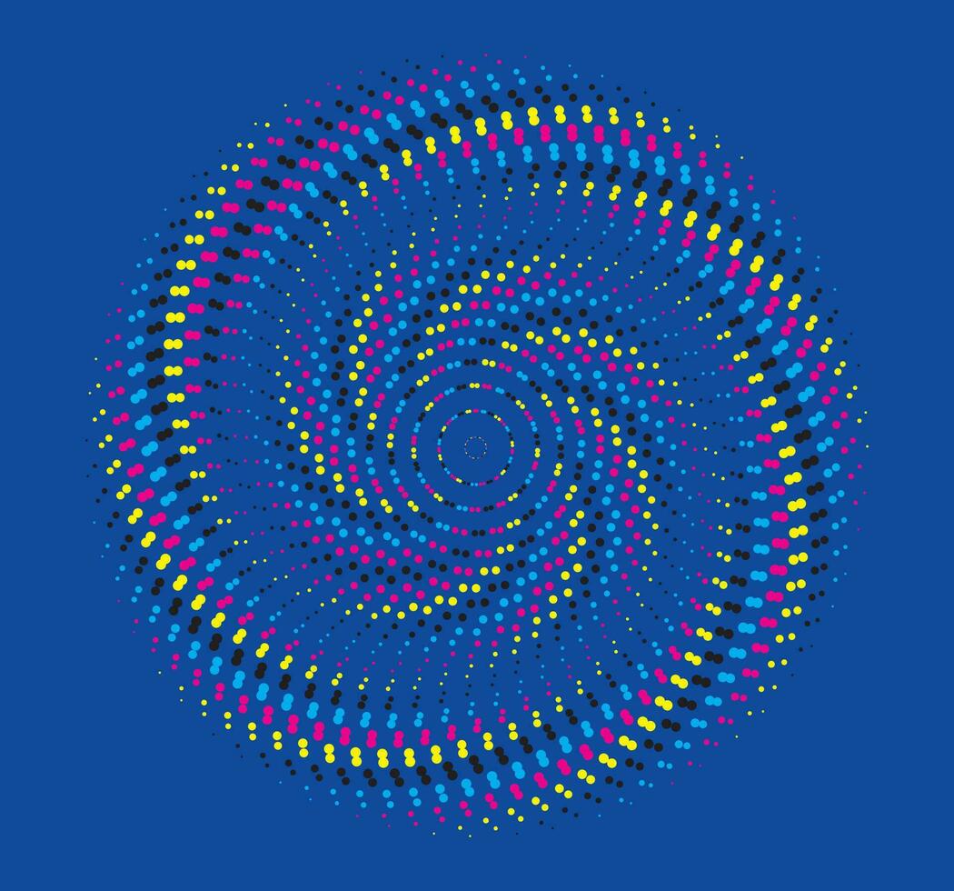 abstrakt Hintergrund mit Kreise, ein Blau Hintergrund mit ein Spiral- Muster im das Center vektor
