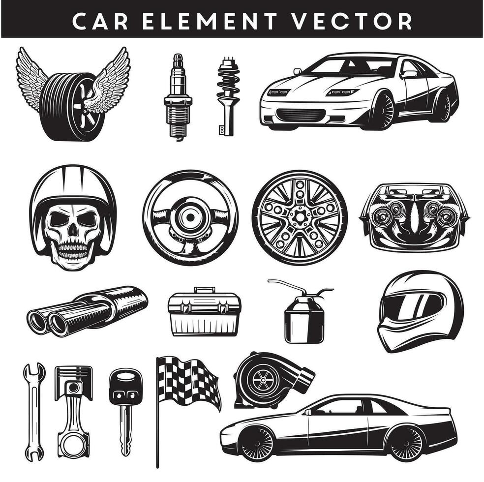 Auto Element Vektor einstellen