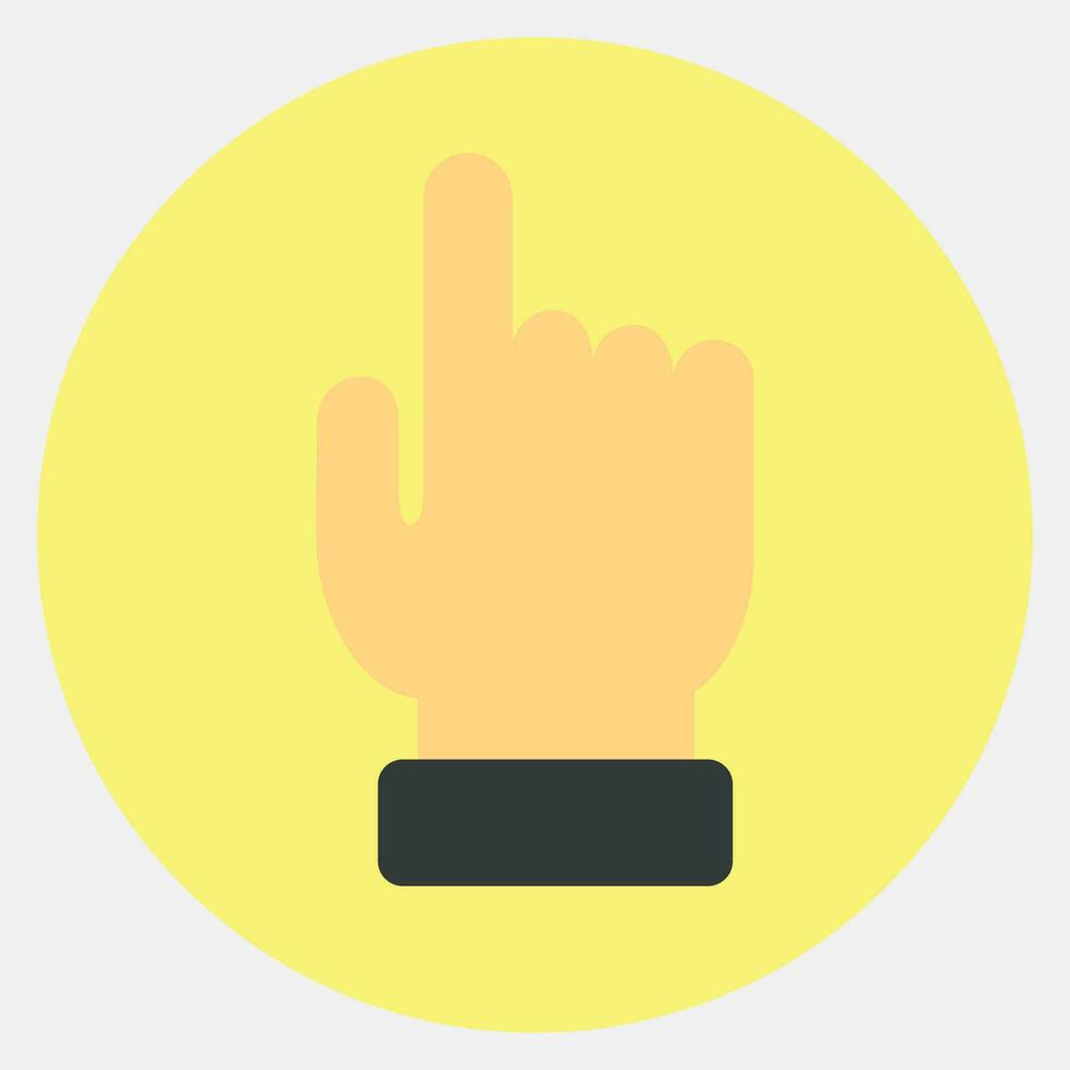 Symbol Index Finger. indonesisch Allgemeines Wahl Elemente. Symbole im Farbe Kamerad Stil. gut zum Drucke, Poster, Infografiken, usw. vektor