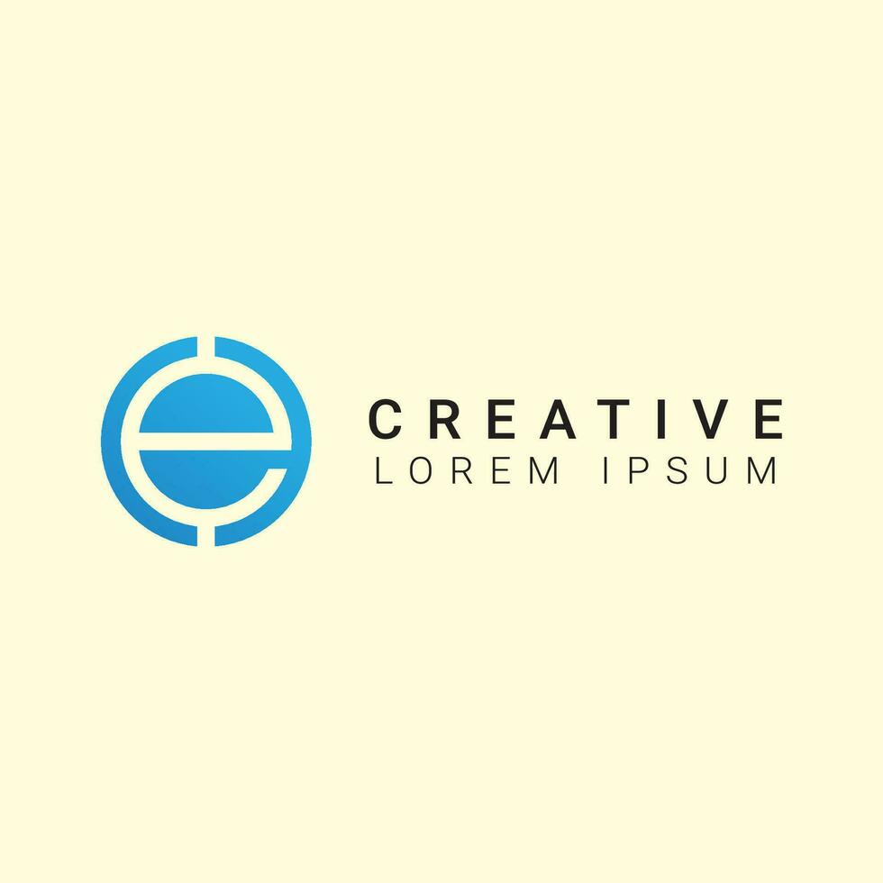 vektor företag logotyp första brev e abstrakt kreativ design.