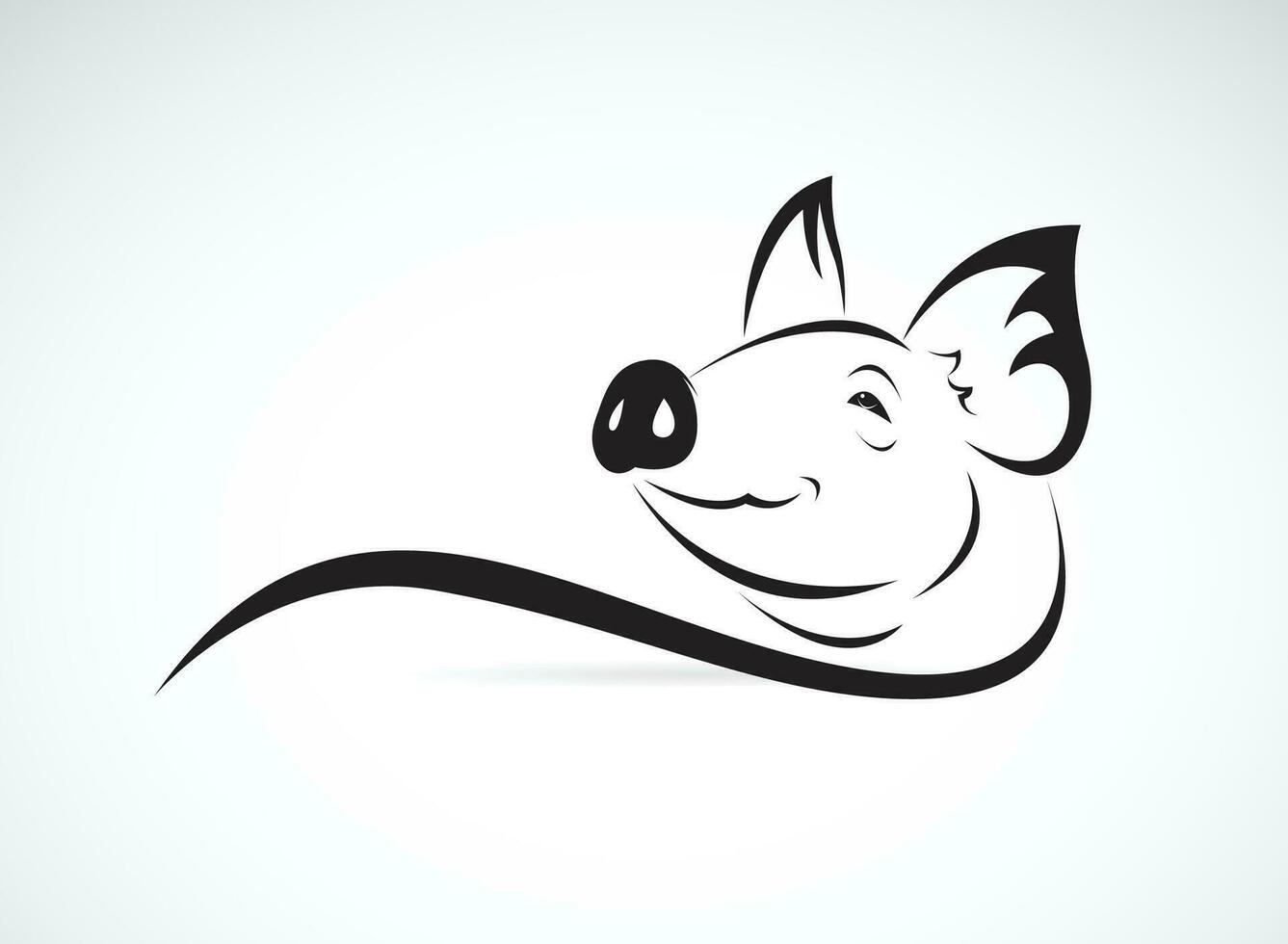 Vektor von Schwein Kopf Design auf Weiß Hintergrund. Tier Bauernhof. einfach editierbar geschichtet Vektor Illustration.