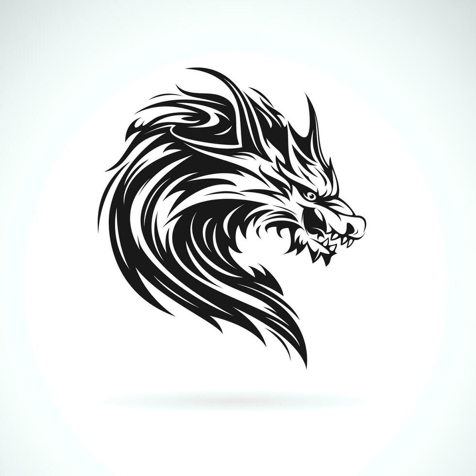 vektor av en drake huvud design på vit bakgrund. lätt redigerbar skiktad vektor illustration. djur.