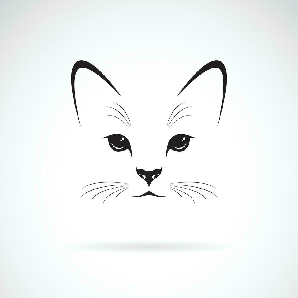 Vektor von ein Katze Gesicht Design auf Weiß Hintergrund, Haustier. Tiere. einfach editierbar geschichtet Vektor Illustration.