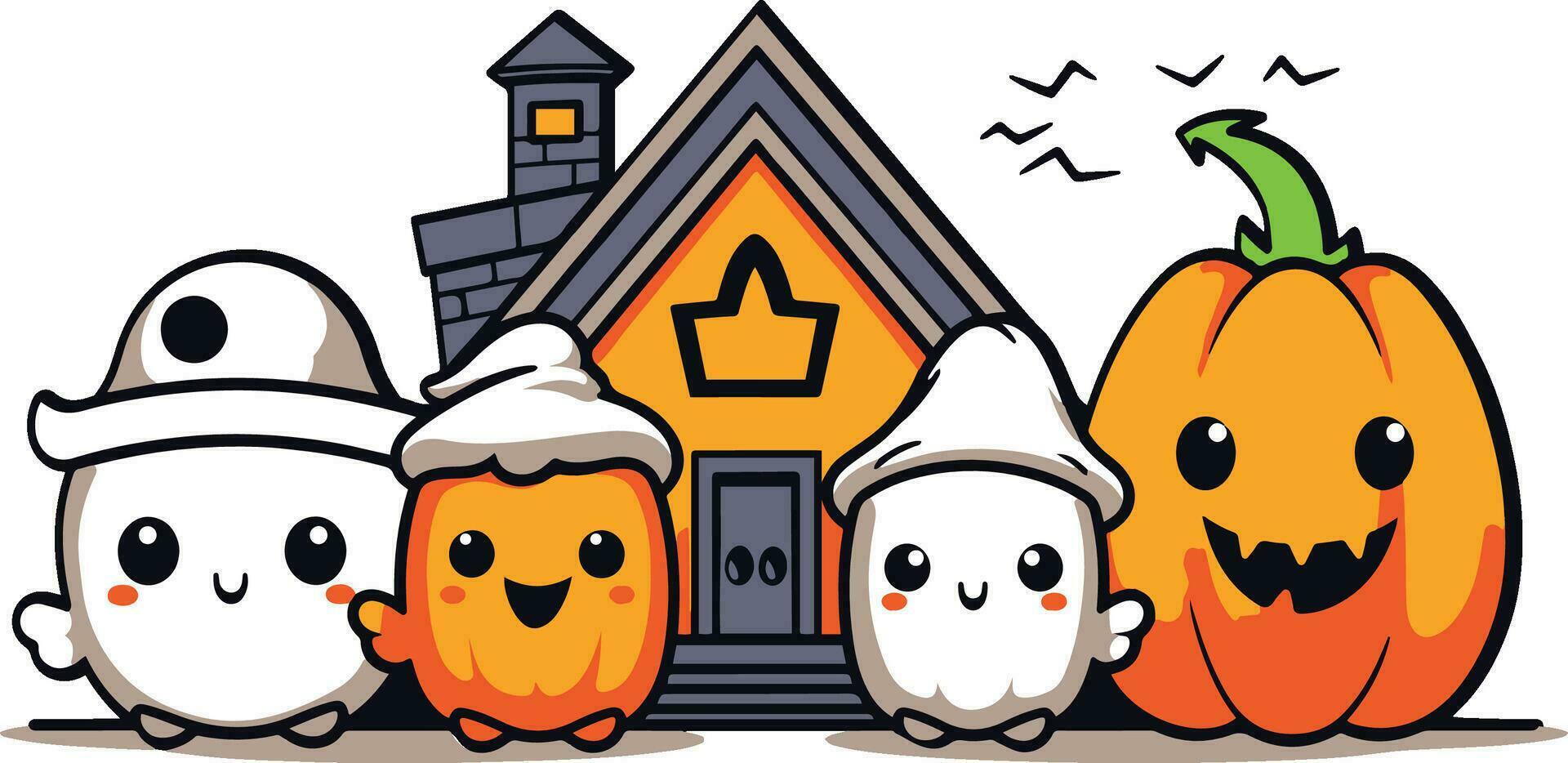 Halloween Karikatur Illustration Kind Kinder Vektor Bild