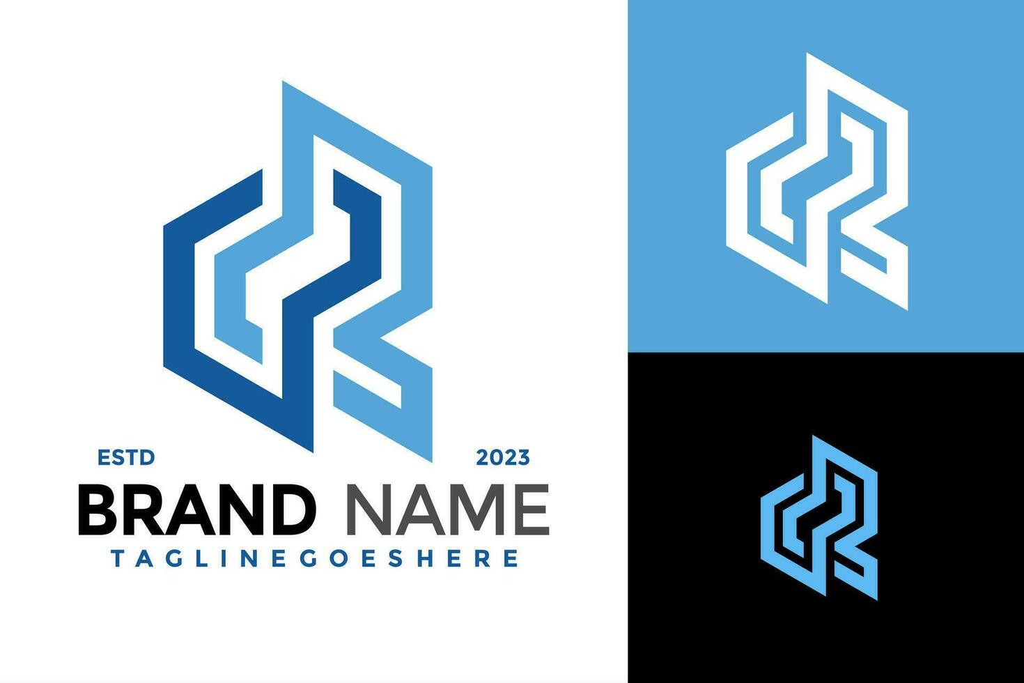 Brief cr oder rc Monogramm Logo Design Vektor Symbol Symbol Illustration