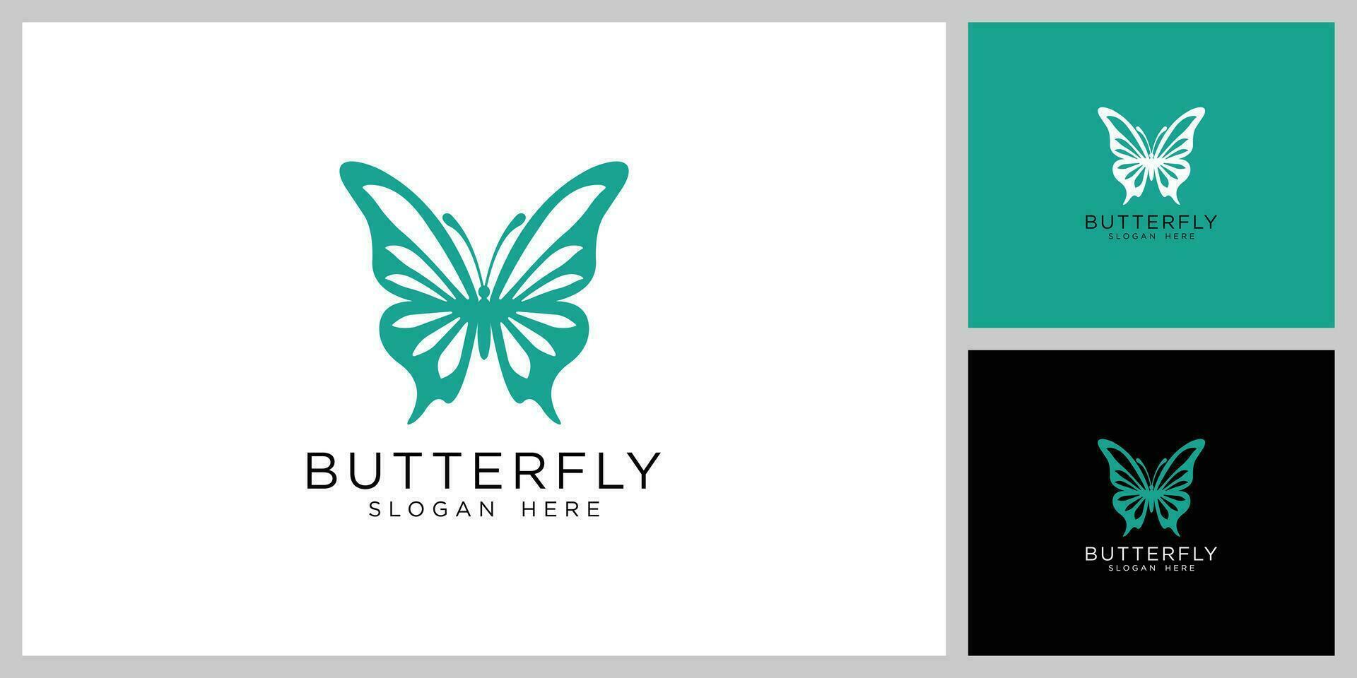 Schmetterling Insekt Logo Vektor Design
