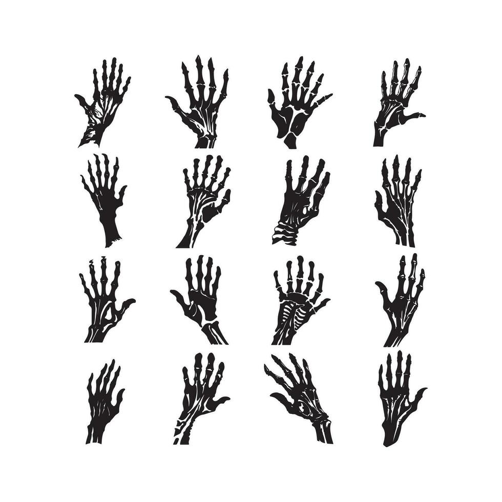 unheimlich Hand Halloween Design mit siluet Stil und schwarz und Weiß Farbe vektor