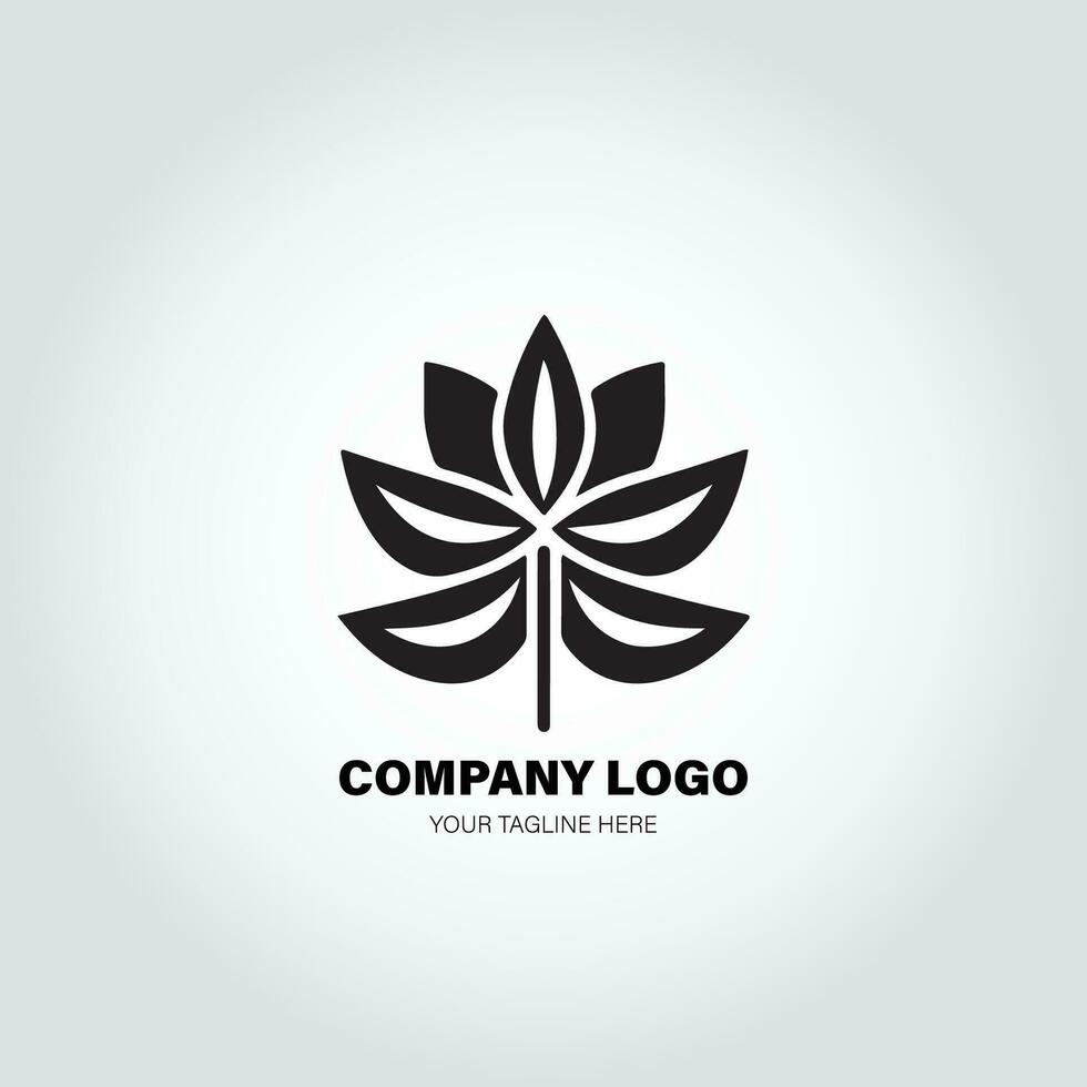 Unternehmen Logo mit schwenken Formen, im das Stil von minimalistisch einfarbig, schwarz und Weiss, einfach, Schablone Design Stil vektor