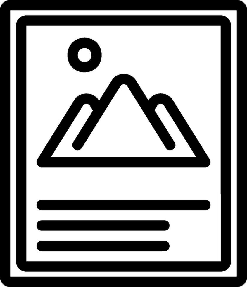 affisch linje ikon vektor