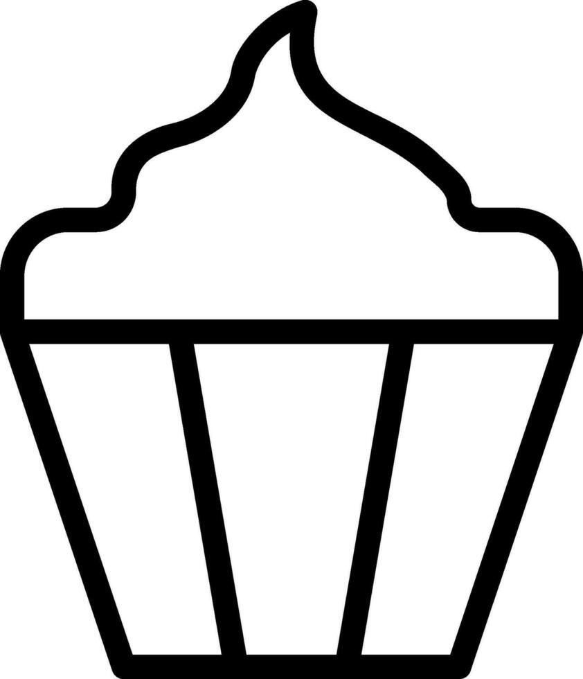 Cupcake-Liniensymbol vektor
