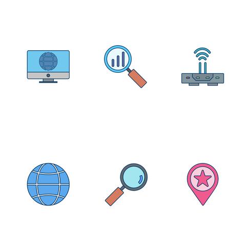 Satz von Vector SEO Search Engine Optimization Icons