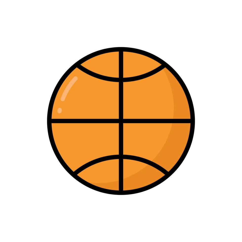 Basketball Karikatur Vektor Symbol Illustration. Sport Symbol Konzept isoliert Prämie Vektor. eben Karikatur Stil