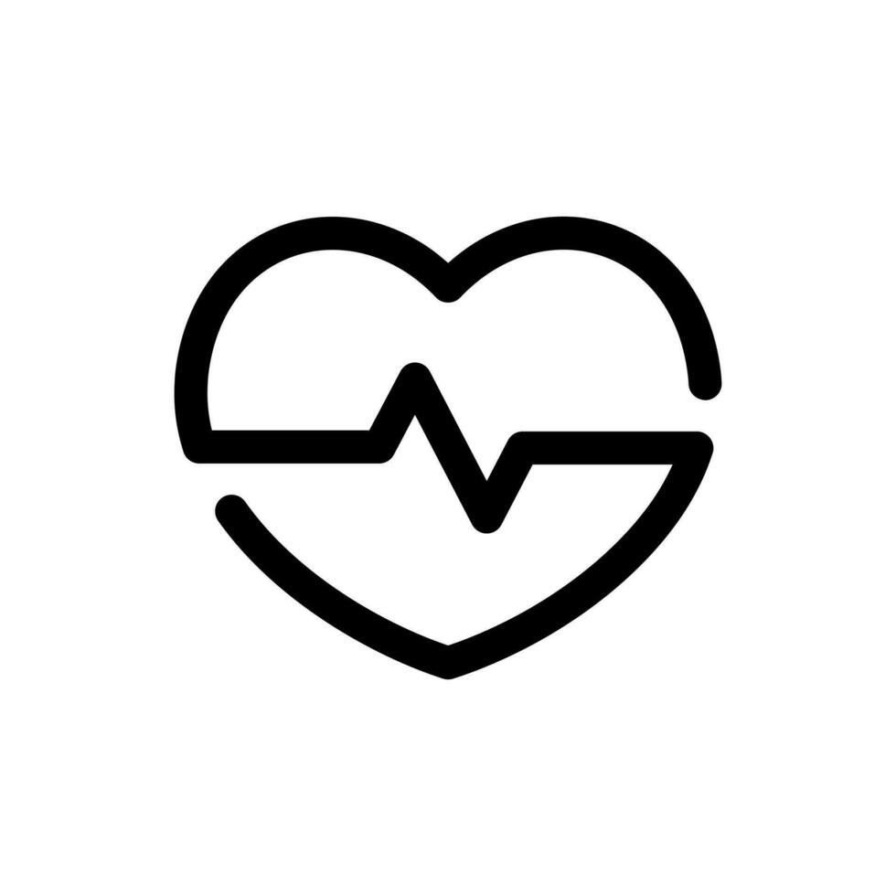 hjärtslag ikon i trendig platt stil isolerat på vit bakgrund. hjärtslag silhuett symbol för din hemsida design, logotyp, app, ui. vektor illustration, eps10.