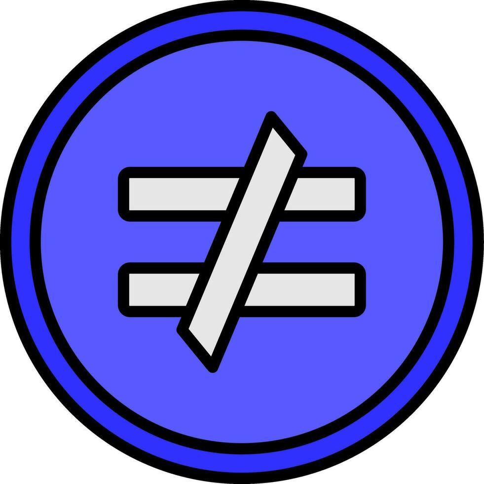 nicht gleich Vektor Design Element Symbol