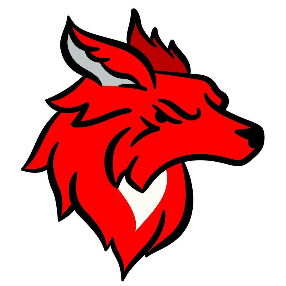 Kopf-Wolf-Logo vektor