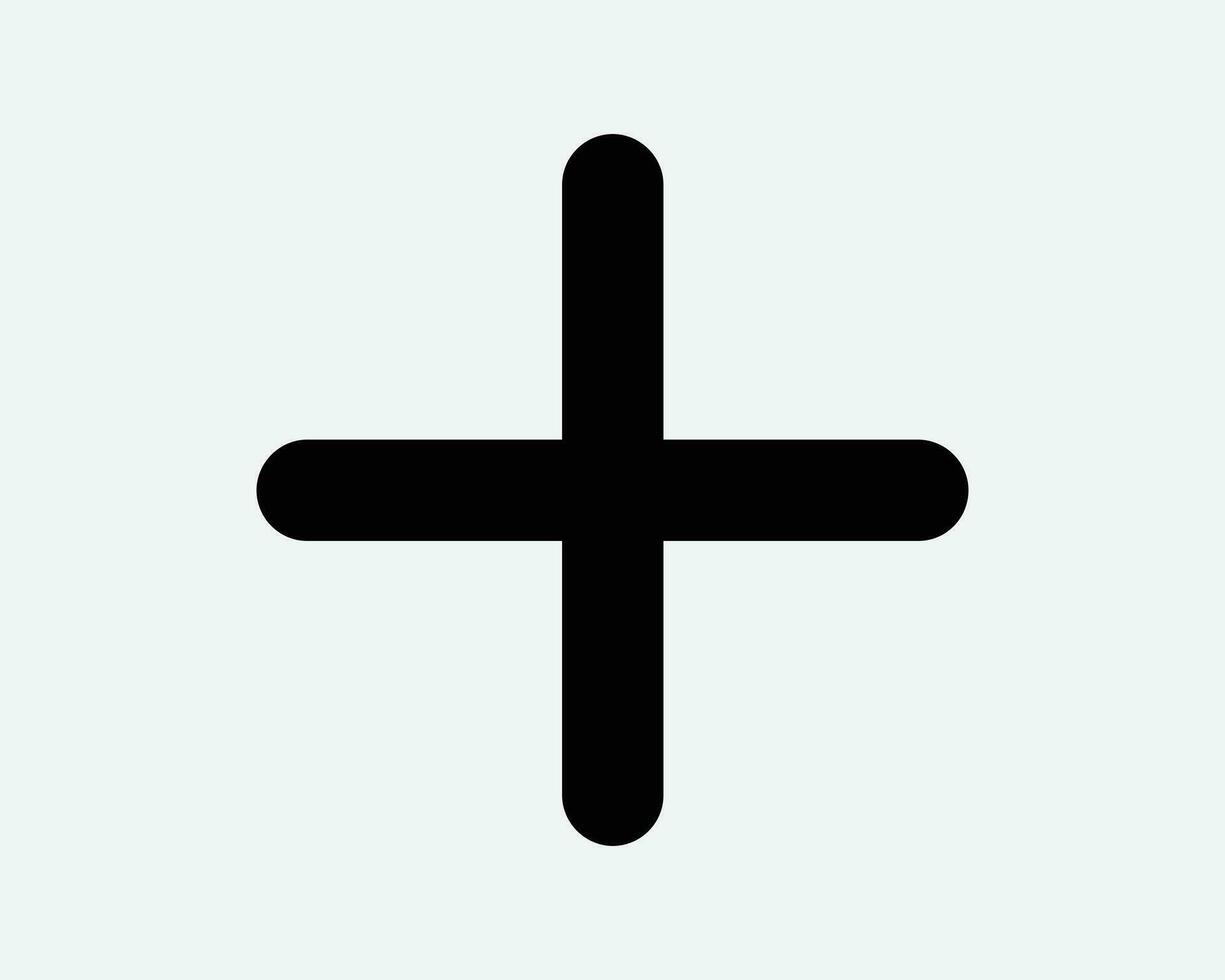 plus symbol ikon Lägg till tillägg ytterligare positiv korsa medicinsk läkare sjukvård först hjälpa apotek medicin hälsa vård svart vektor form tecken knapp