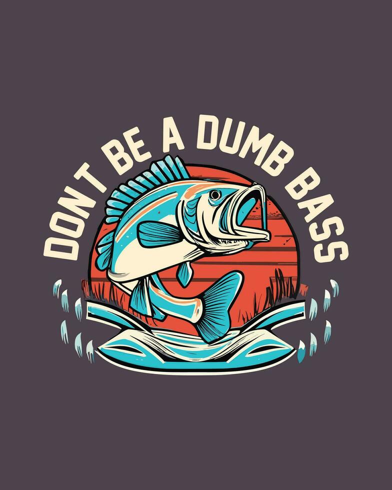 fiske t-shirt design vektor