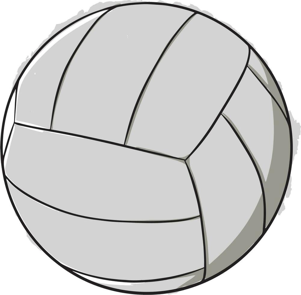 hand dragen volleyboll vektor