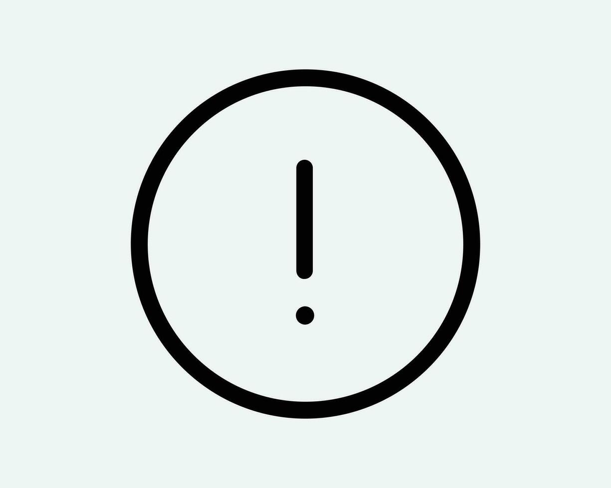 Error runden Linie Symbol warnen Beachtung Problem Achtung Ausruf Kennzeichen Kreis kreisförmig Taste Alarm Vorsicht warnen Warnung schwarz Linie Vektor Zeichen Symbol