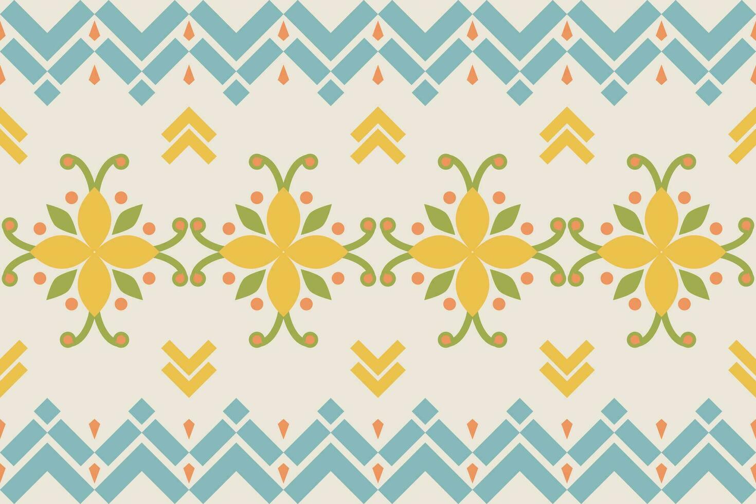 etnisk abstrakt ikat.sömlös mönster i tribal.native aztec boho vektor design.färgglad asiatisk stil blommig mönster.ikat geometrisk folk ornament.tribal etnisk vektor textur