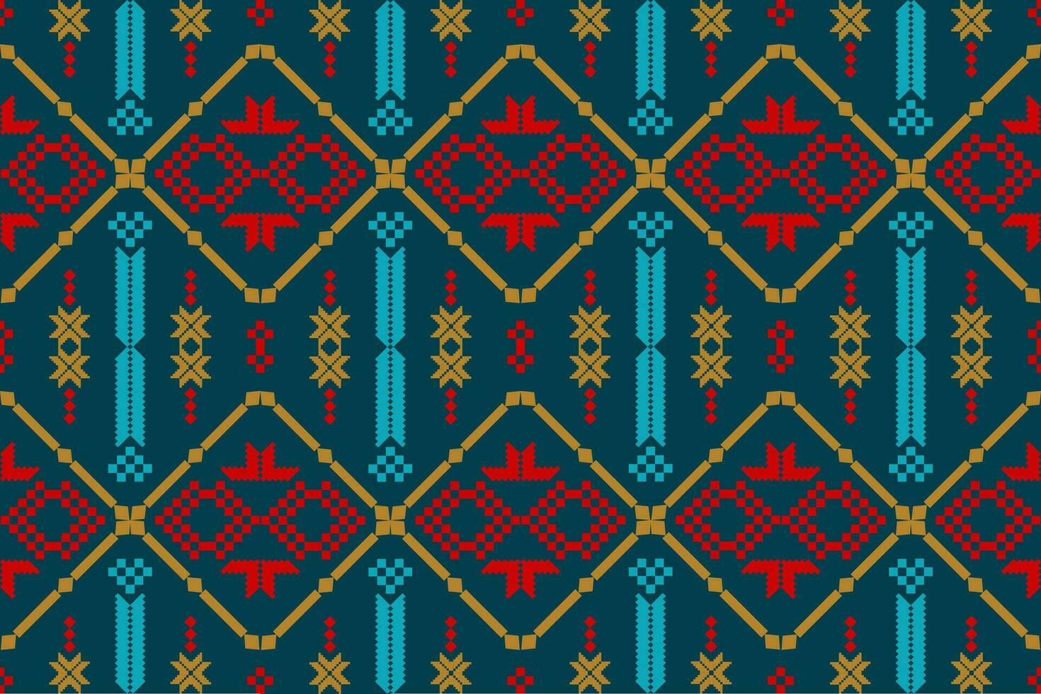 bunt ethnisch Muster im Jahrgang Stil.elegant Ikat hintergrund.nahtlos geometrisch Jahrgang textur.design zum Textur, Stoff, Kleidung, Verpackung, Teppich. vektor