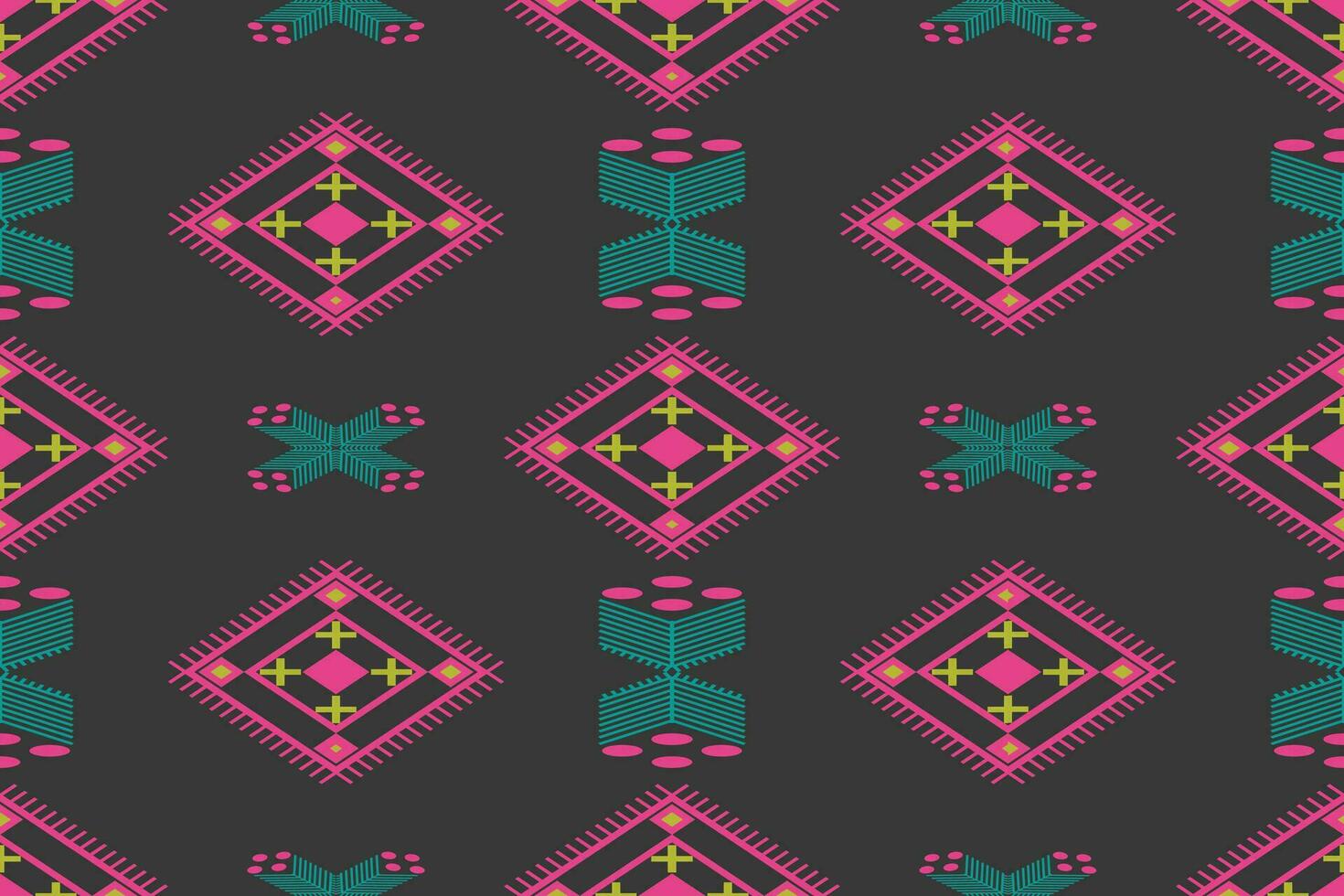 bunt ethnisch Muster im Jahrgang Stil.elegant Ikat hintergrund.nahtlos geometrisch Jahrgang textur.design zum Textur, Stoff, Kleidung, Verpackung, Teppich. vektor