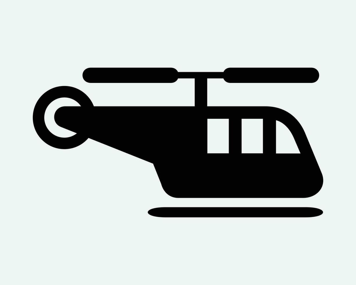 helikopter ikon flygplan chopper luft resa transport transport flyg flyga flygande flyg rotor fordon svart form vektor tecknad serie tecken symbol