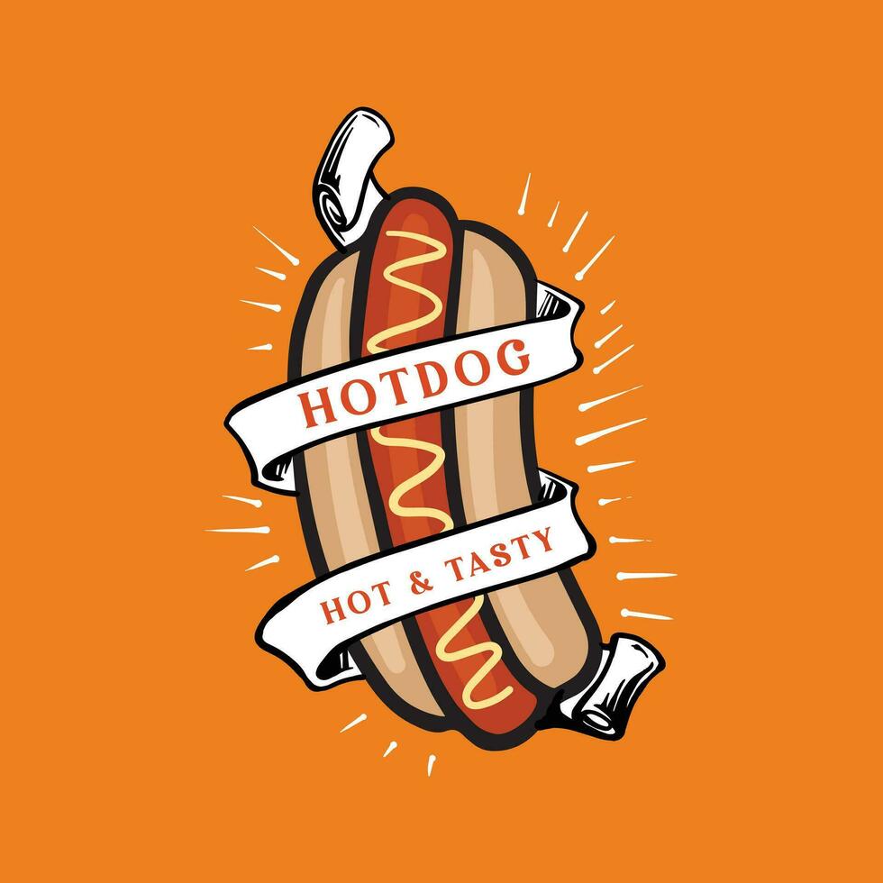 Hotdog Essen Illustration vektor