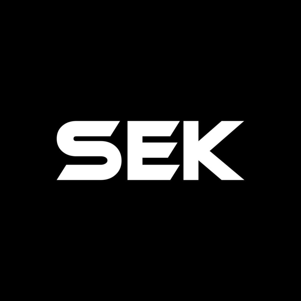 sek brev logotyp design, inspiration för en unik identitet. modern elegans och kreativ design. vattenmärke din Framgång med de slående detta logotyp. vektor