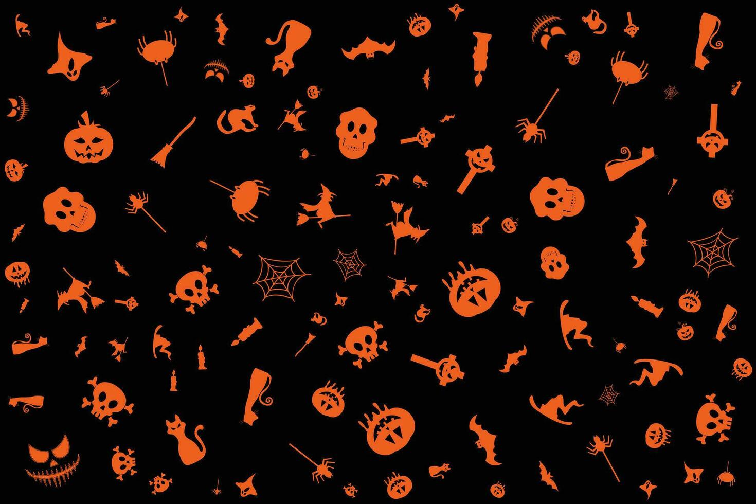 Hand gezeichnet eben Halloween Muster Design vektor