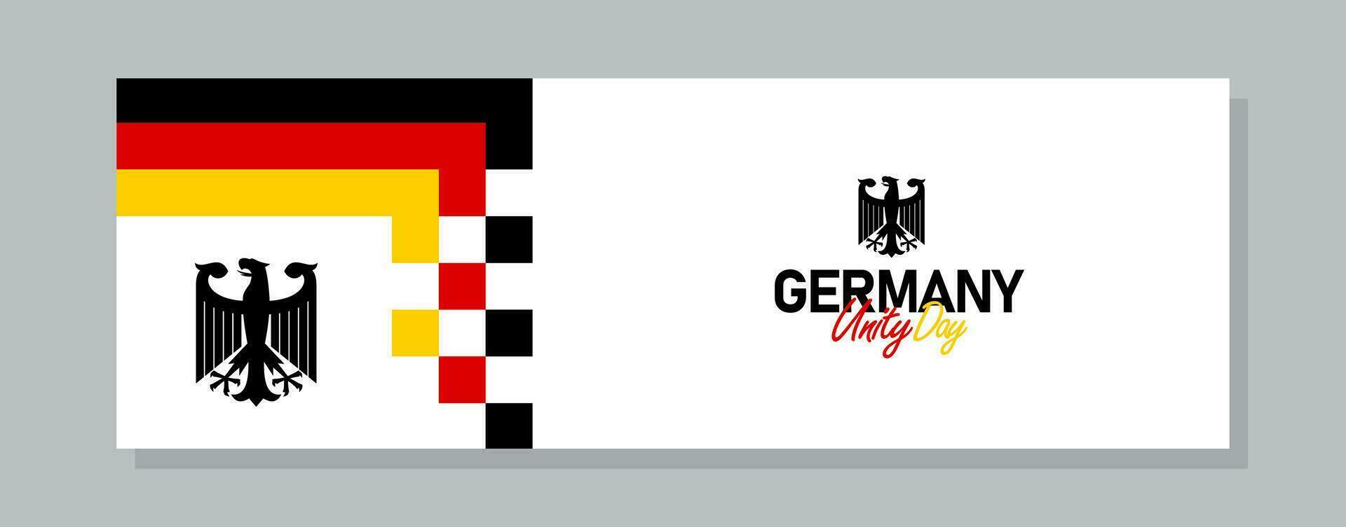 Tyskland Lycklig Tyskland oberoende dag horisontell baner design vektor illustration