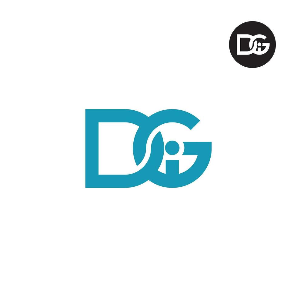 brev dgi monogram logotyp design vektor