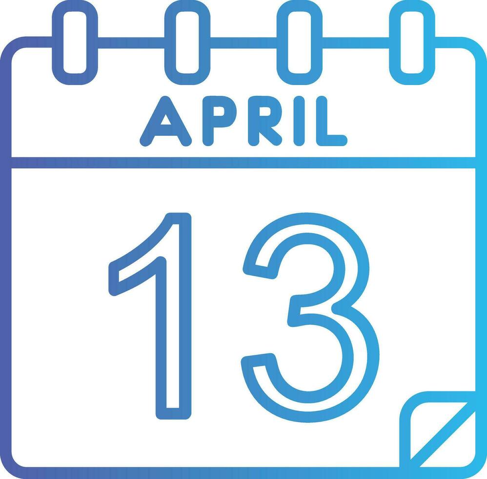 13 april vektor ikon