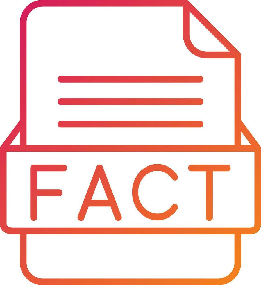 fact-Dateiformat-Symbol vektor