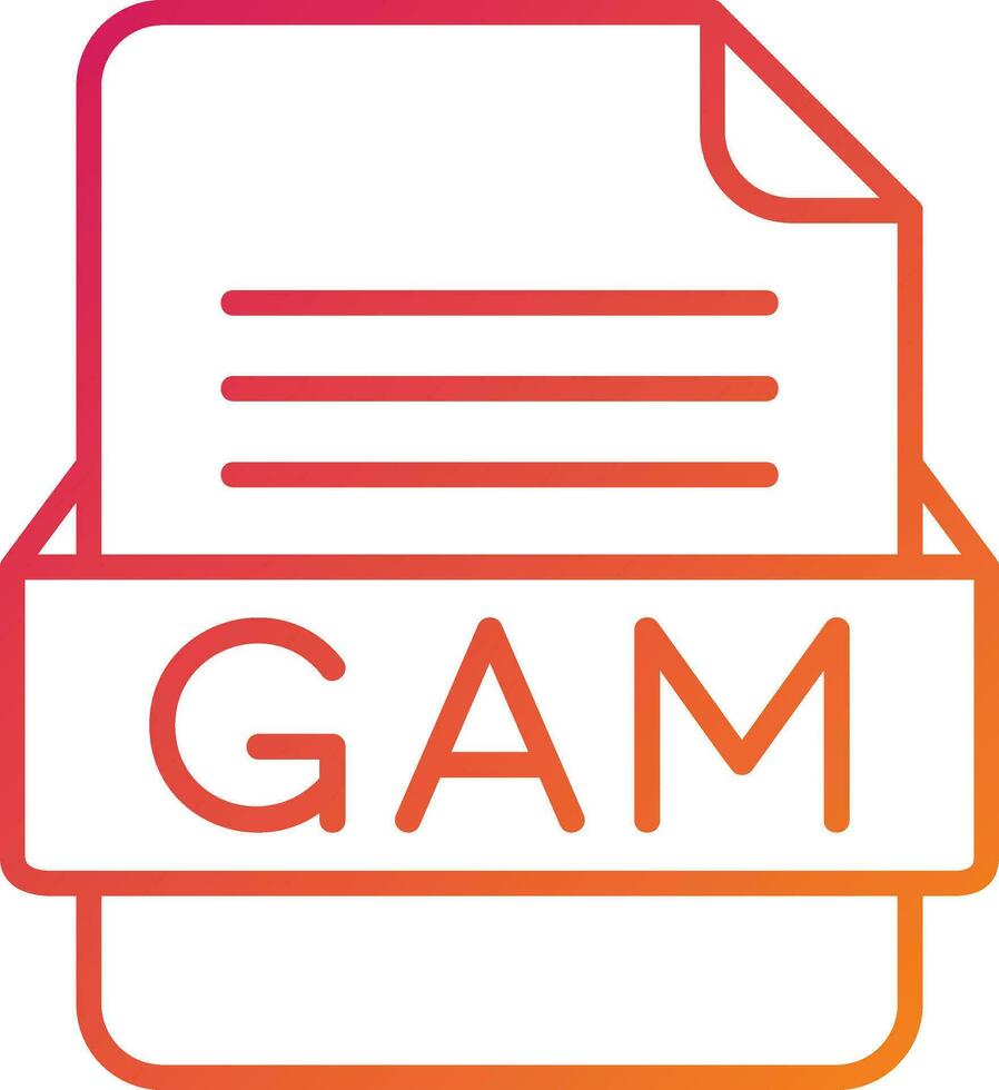 gam Datei Format Symbol vektor