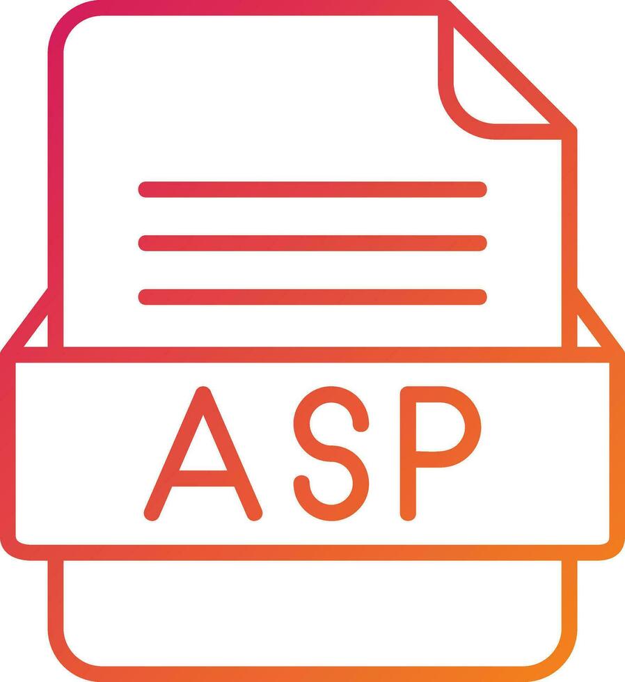 asp Datei Format Symbol vektor