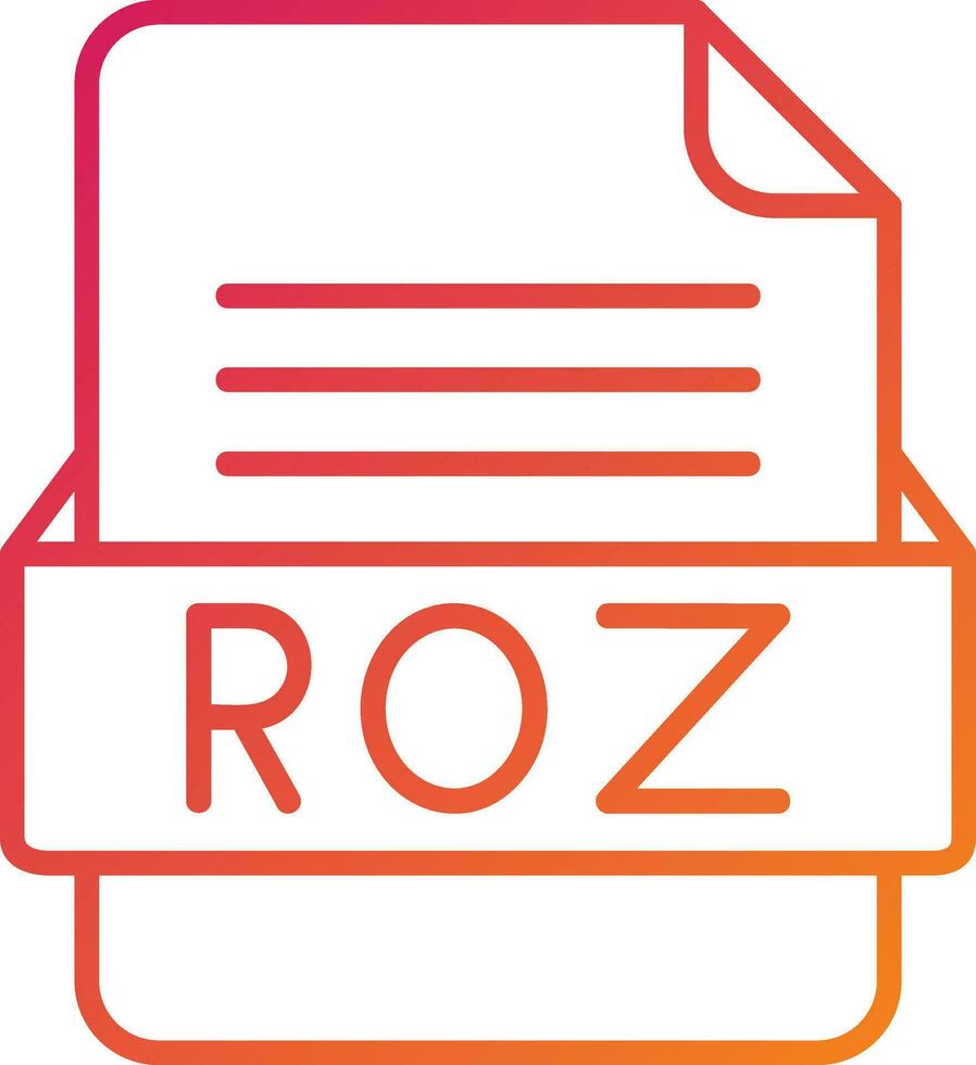 roz Datei Format Symbol vektor